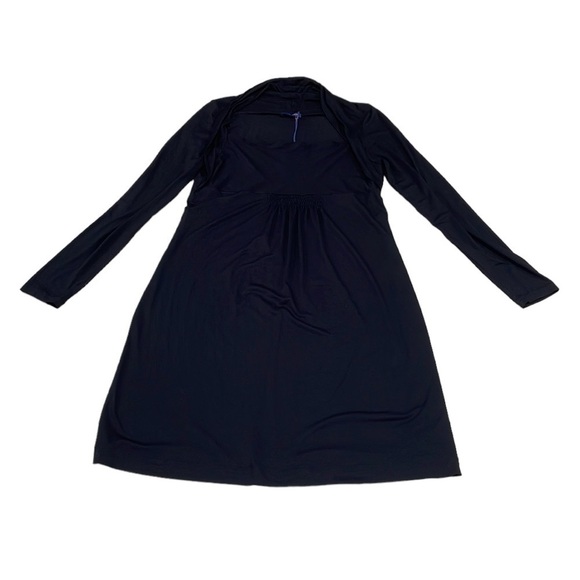 Trussardi Jeans NWT Midi Dress Long Sleeve Rectangle Neck Black Size X Large XL - Picture 4 of 16